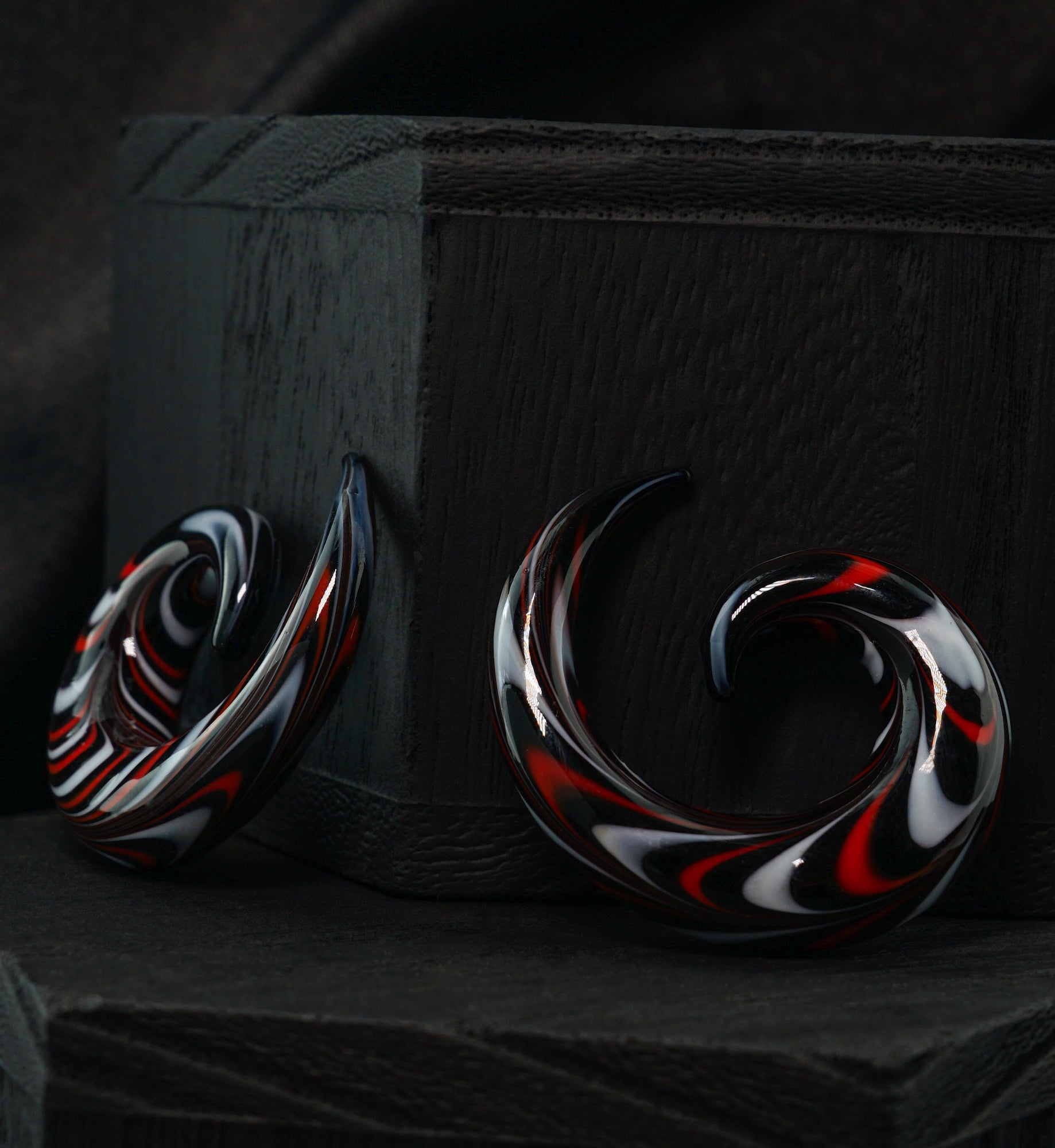 Tiger Rose Glass Spirals