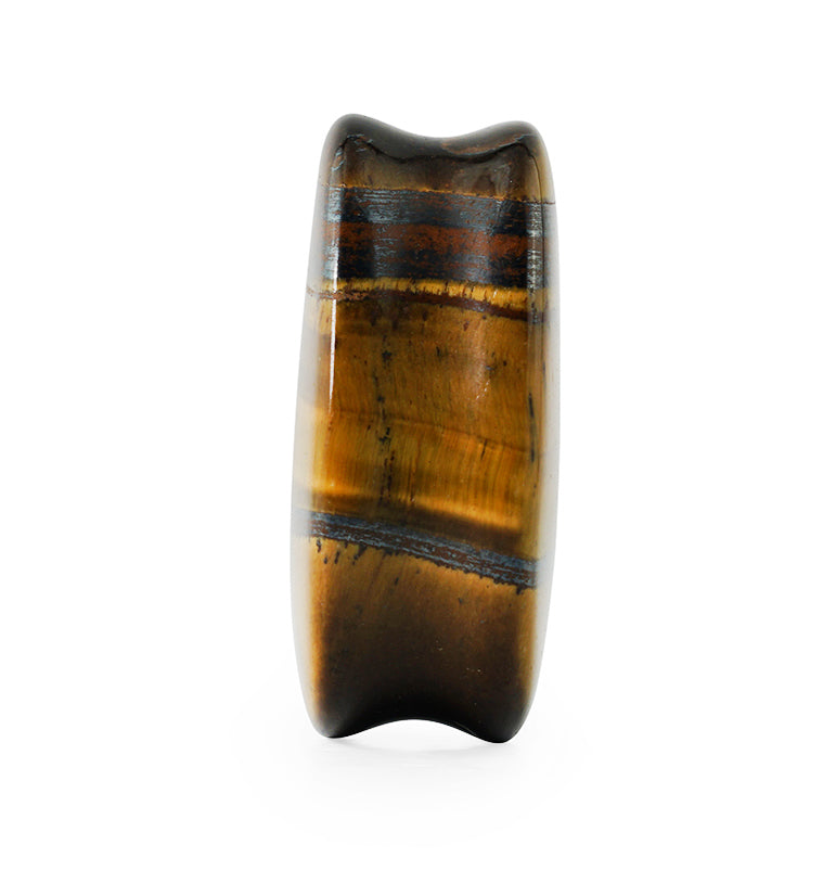 Tiger Eye Stone Teardrop Plugs