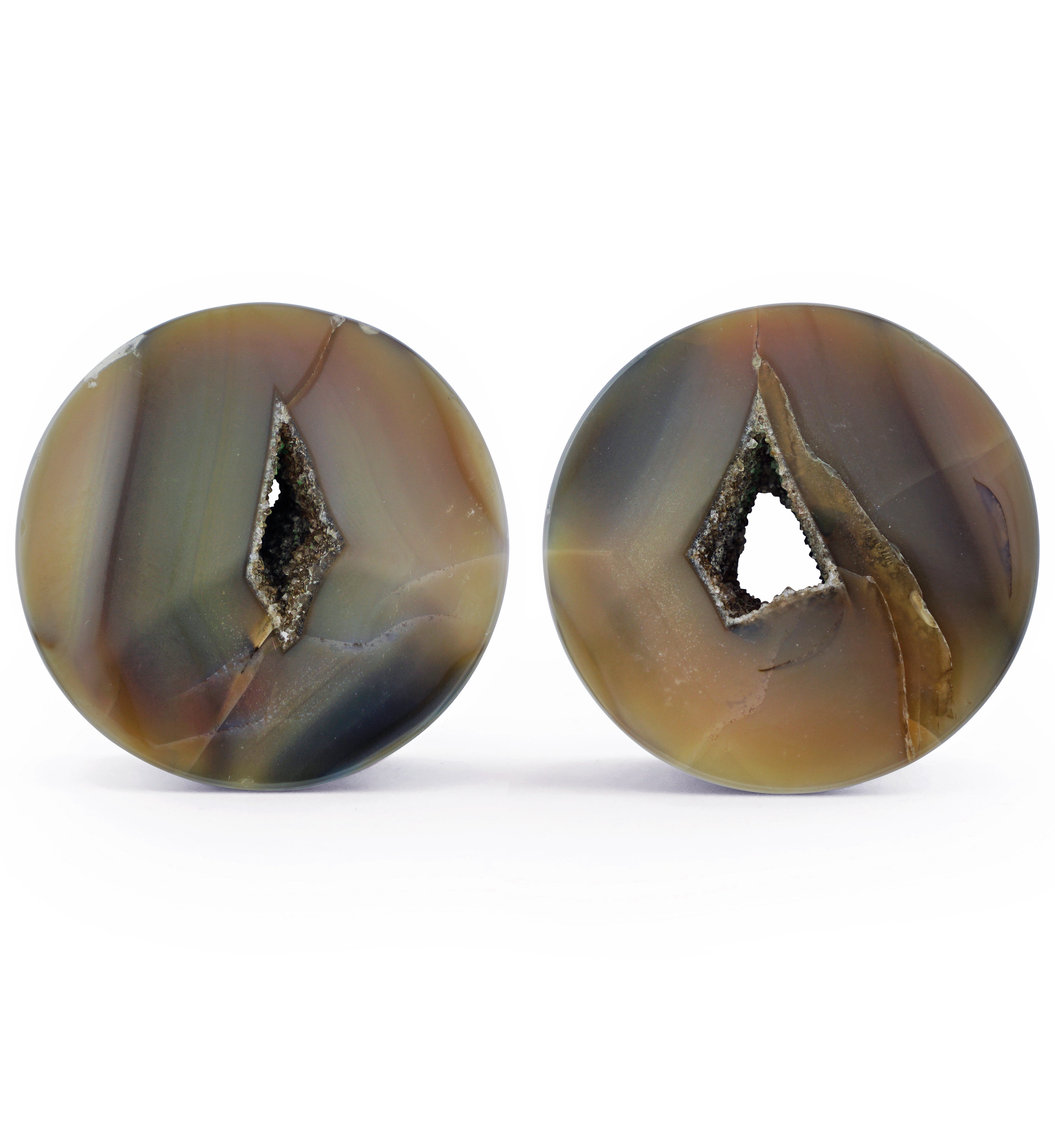 Timor Agate Double Flare Plugs 2" (51mm) Version 2