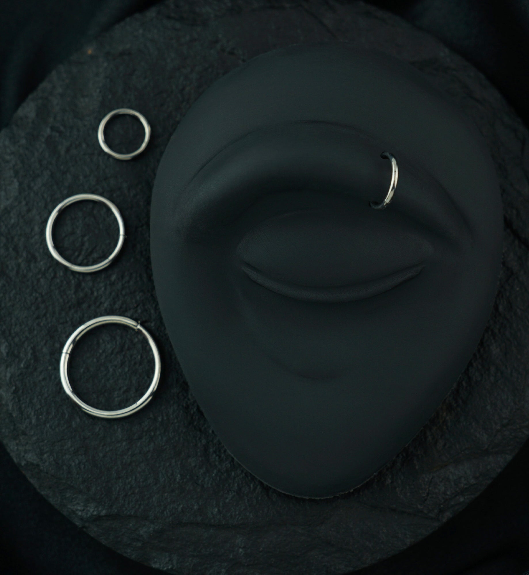 Titanium Hinged Segment Hoop Ring