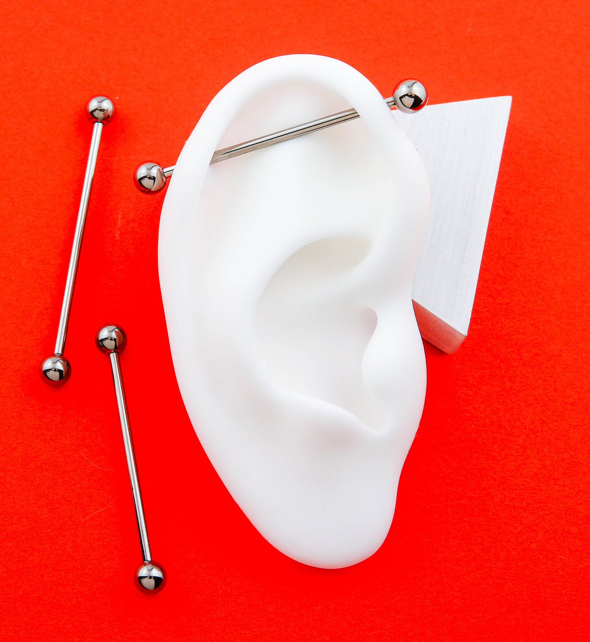 Titanium Internally Threaded Industrial Barbell