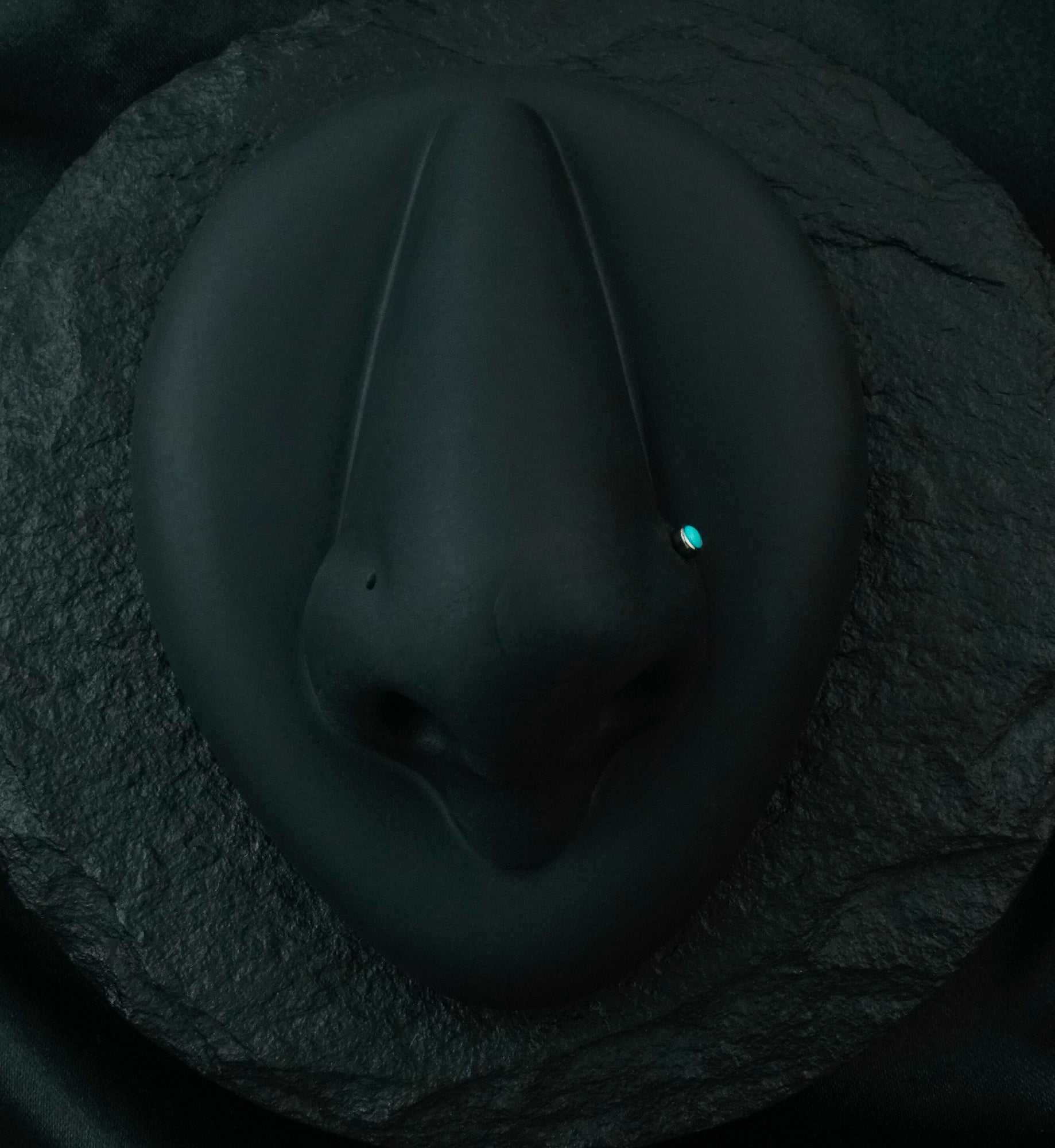 Titanium Nose Screw With Turquoise Stone