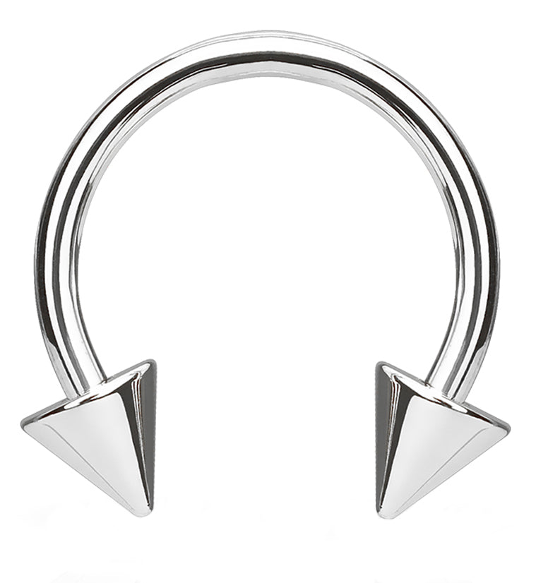 Titanium Spiked Circular Barbell