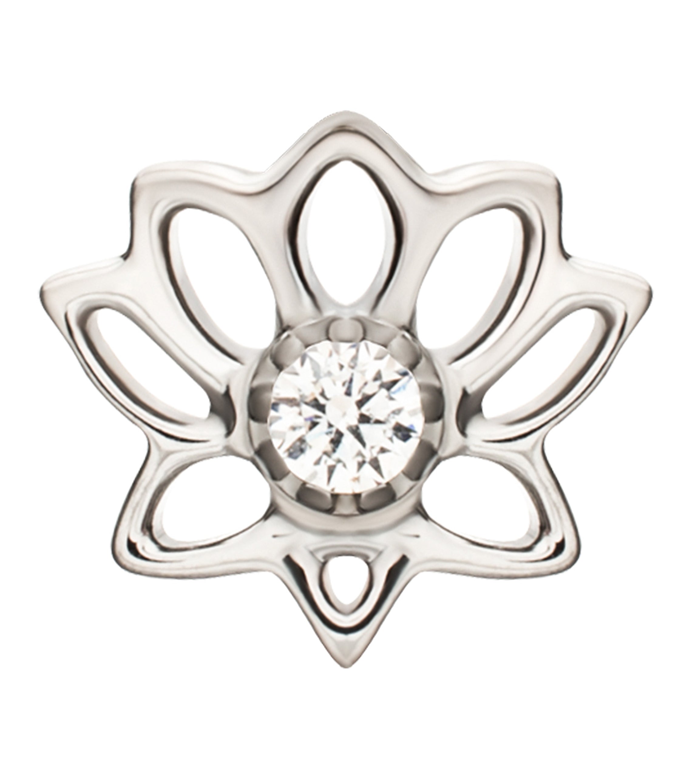 Trace Lotus CZ Titanium Threadless Top