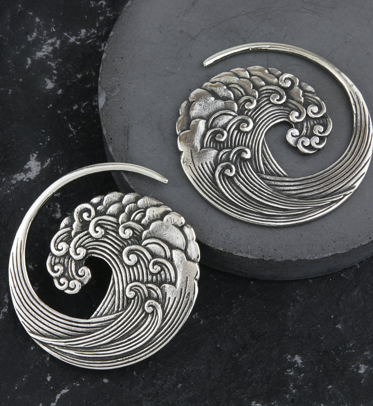 Tsunami White Brass Ear Weights