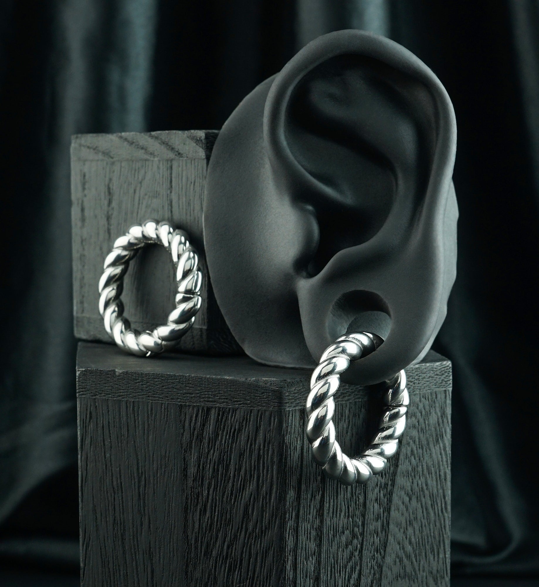 Twist Stainless Steel Hinged Ear Weights