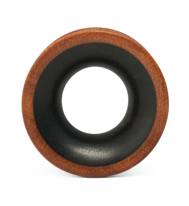 Two Tone Saba & Sono Concave Wood Tunnel Plugs