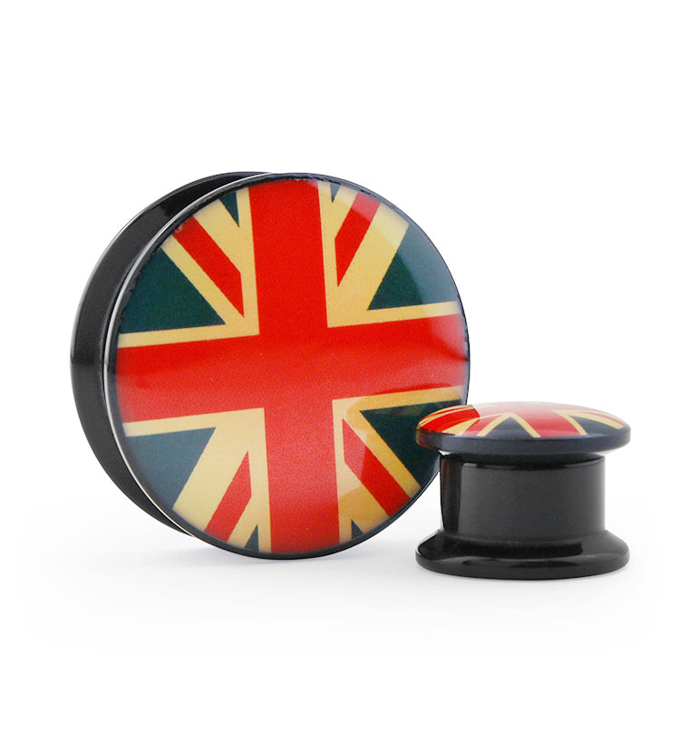 Acrylic UK Flag Plugs