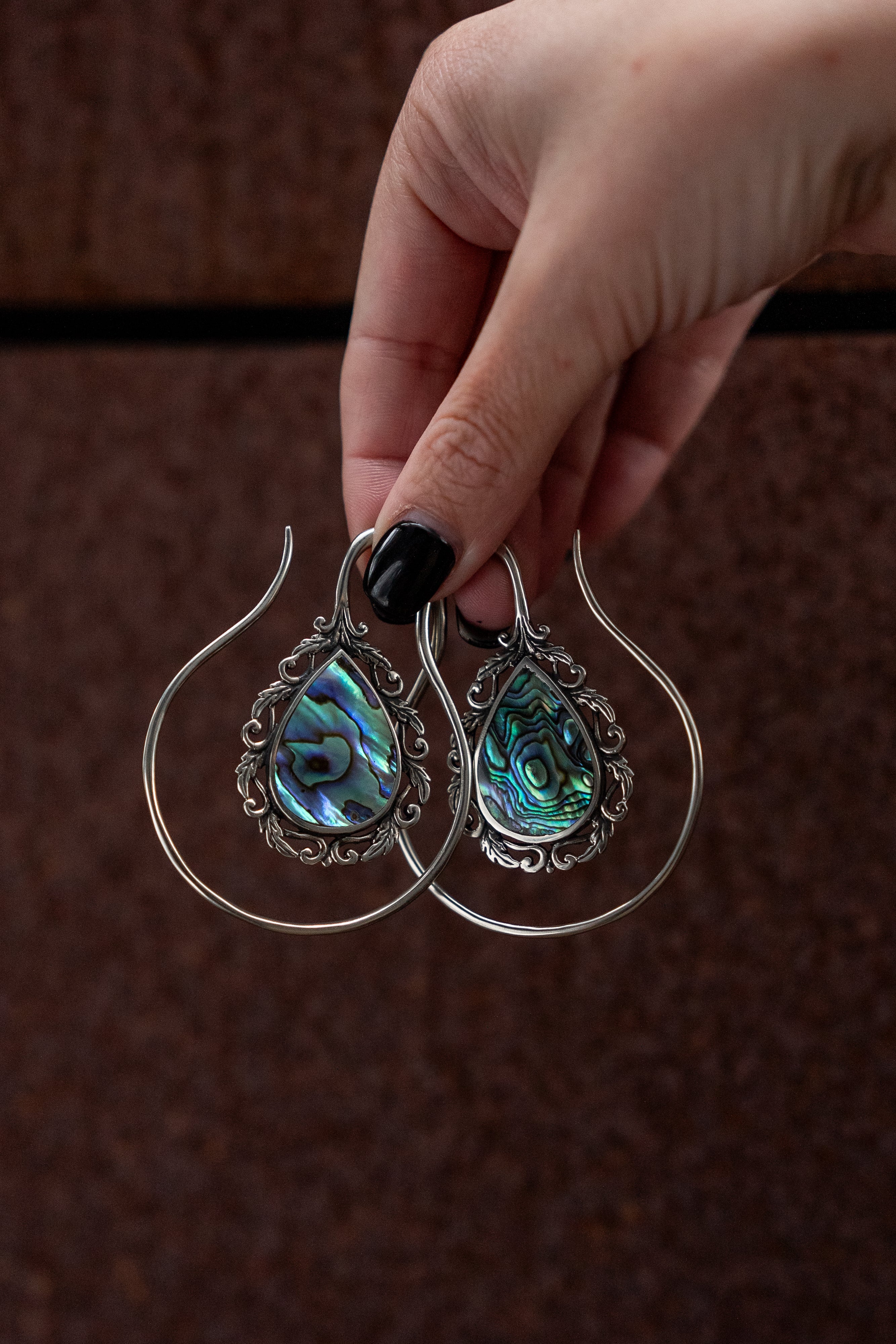 Vague Abalone White Brass Ear Weights