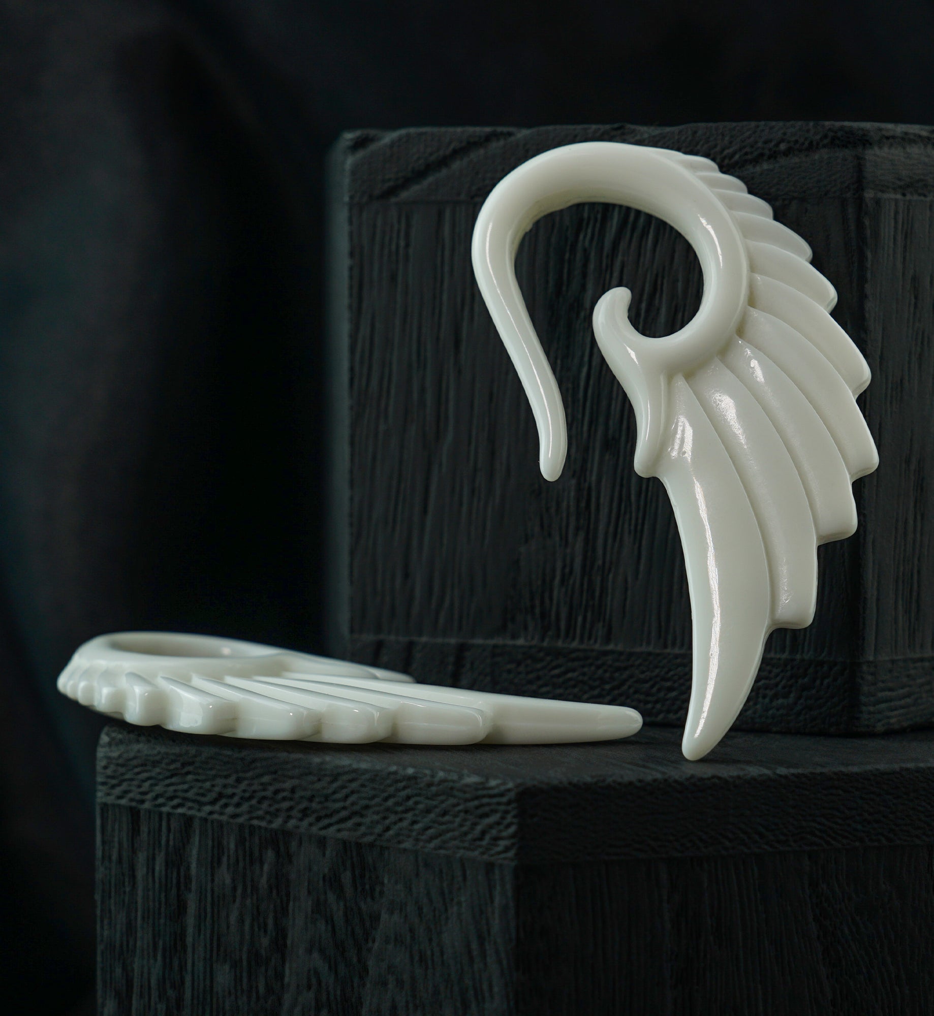 White Angel Wing Spirals