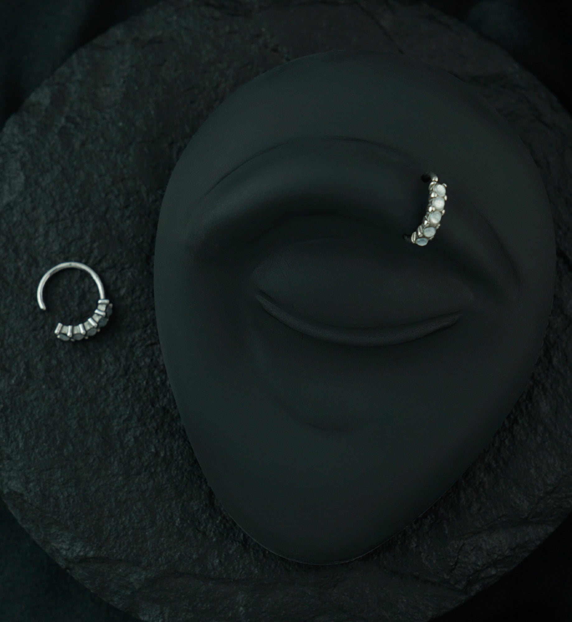 White Septenary Seamless Ring