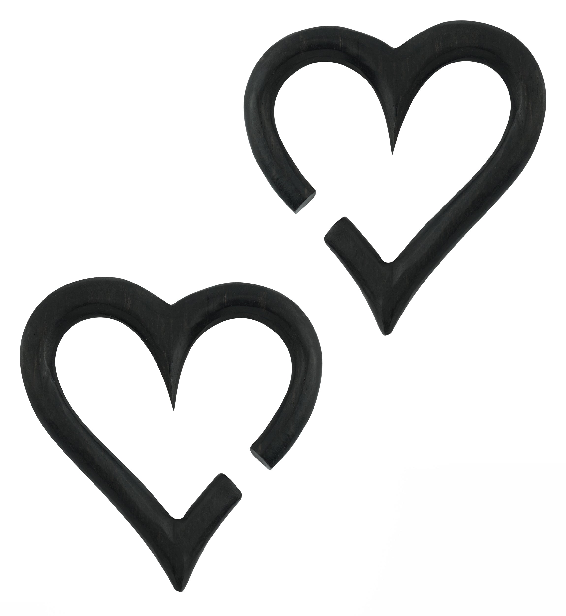 Wooden Heart Hanger Plugs