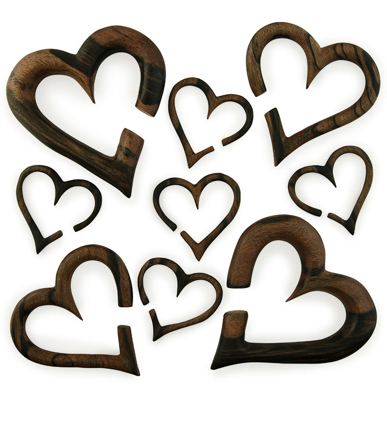Wooden Heart Hanger Plugs