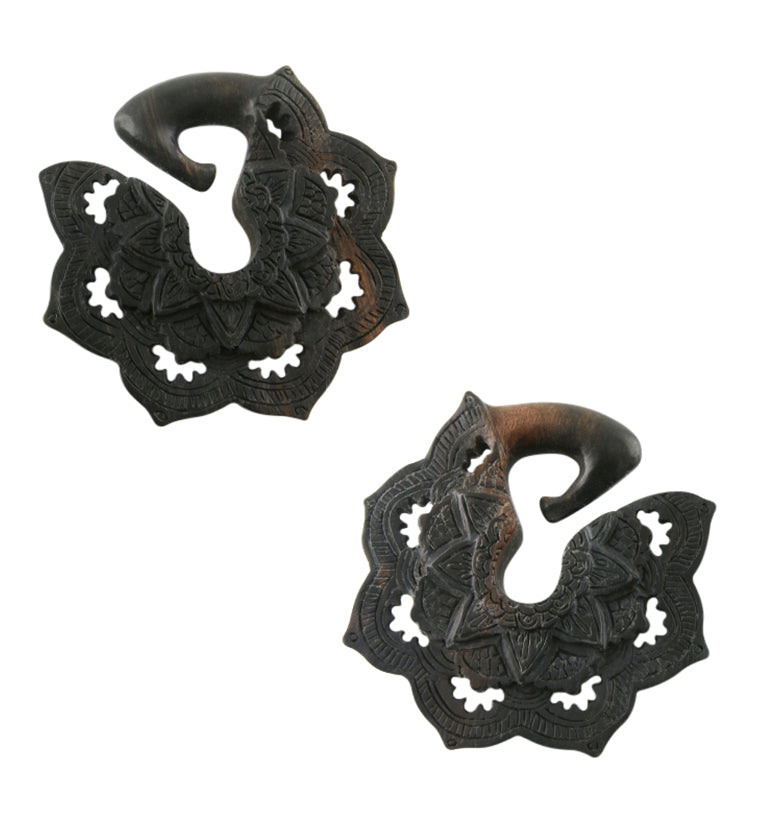 Mandala Wooden Ear Weights