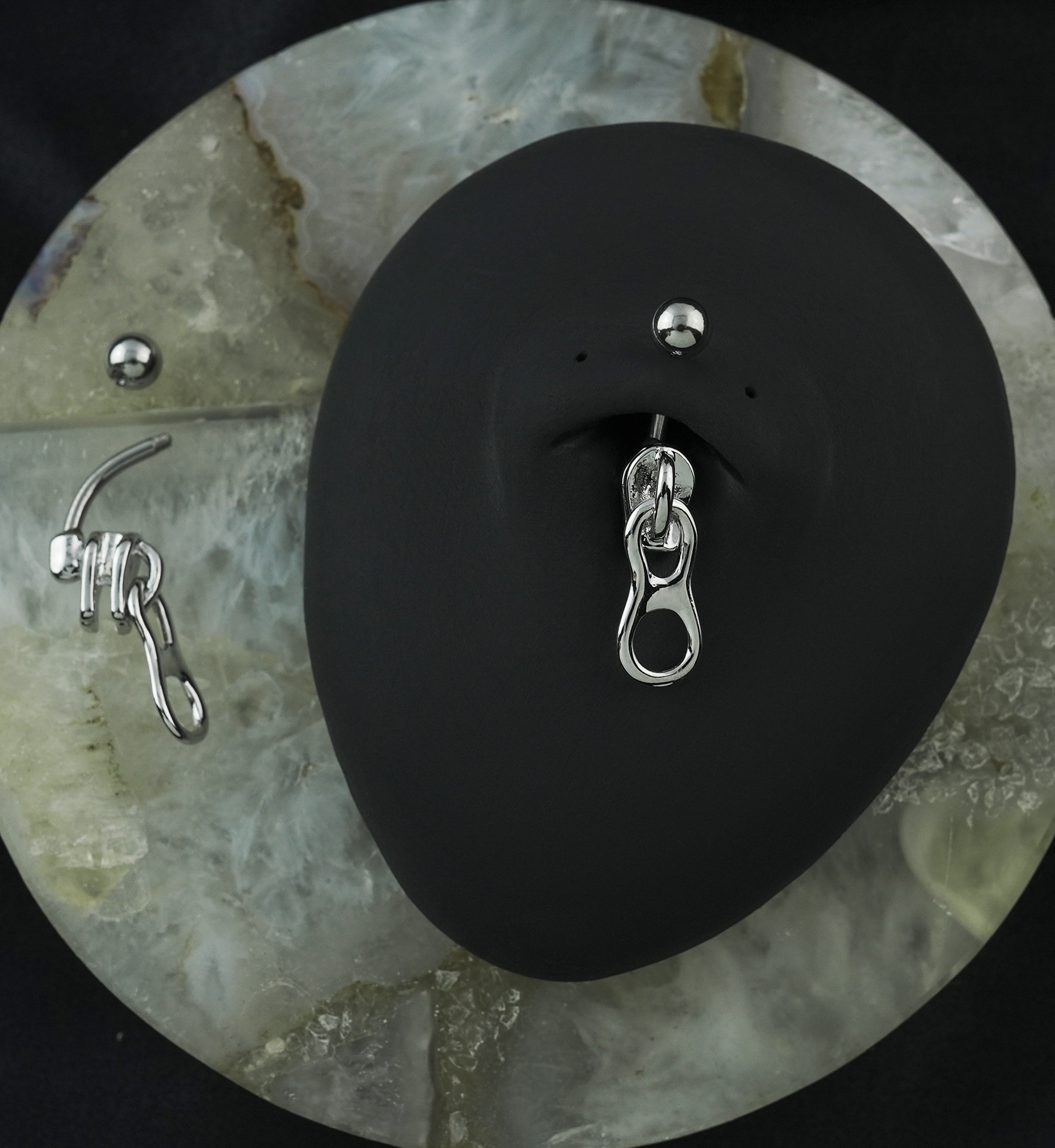 Zipper Belly Button Ring