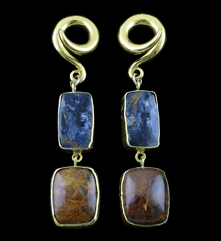 pietersite stone ear weights