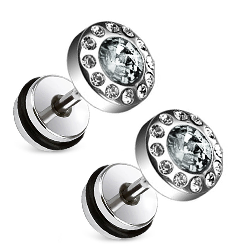 16G Zircon Steel Fake Plugs / Gauges