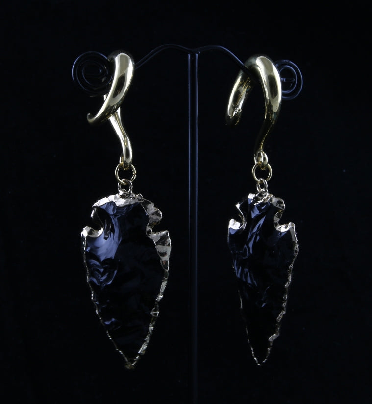Black & Gold Arrowhead Hangers