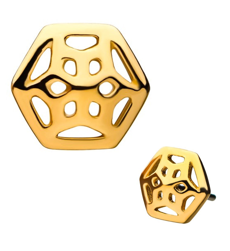 14kt Gold Annual CZ Threadless Top