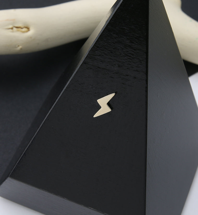 14kt Gold Bolt Threadless Top