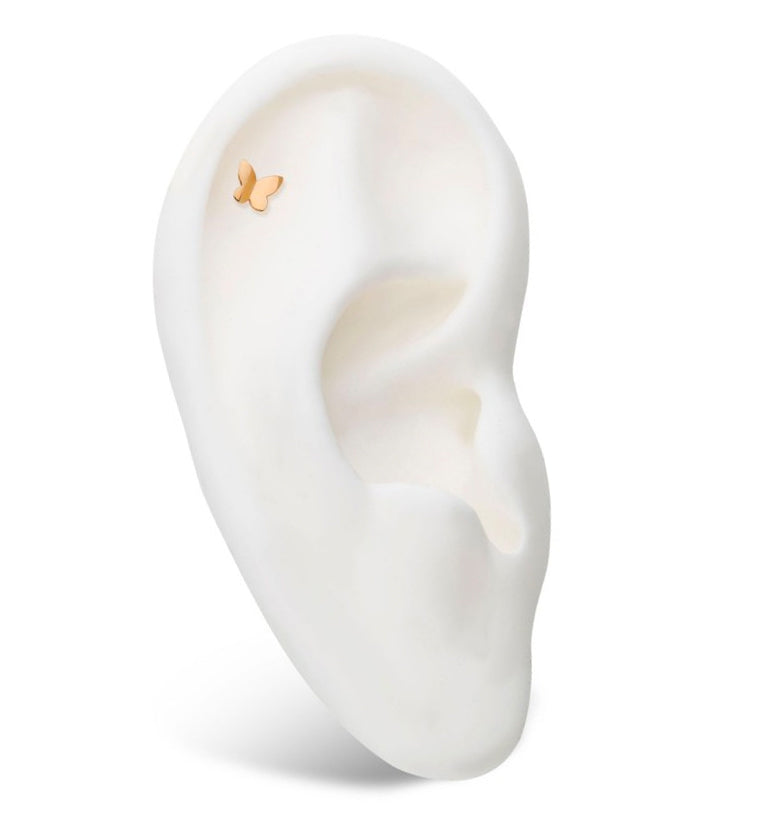 14kt Gold Butterfly Threadless Top