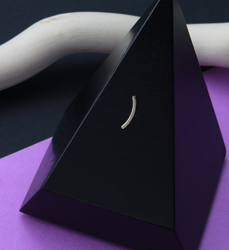 14kt Gold Camber Bar Threadless Top