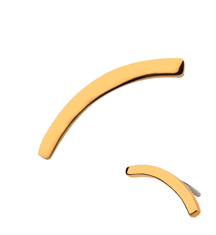 14kt Gold Camber Bar Threadless Top