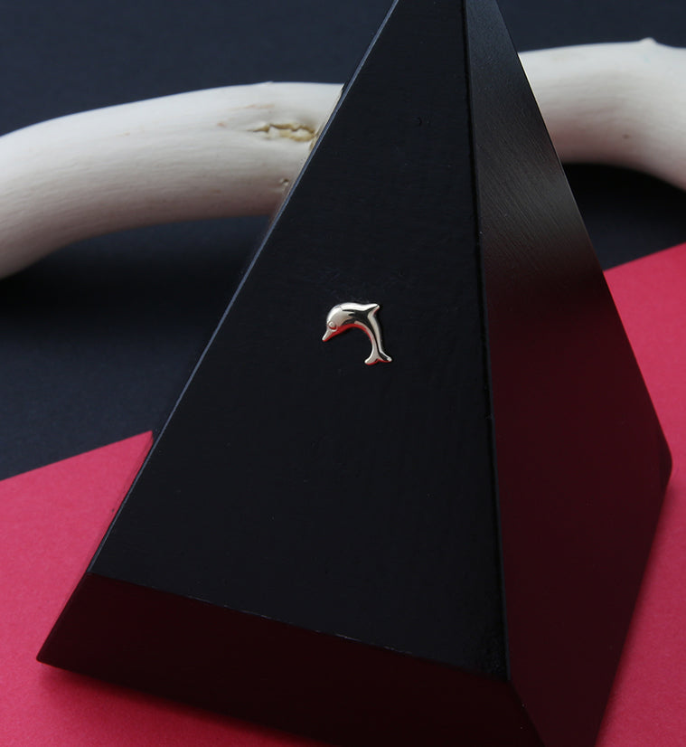 14kt Gold Dolphin Threadless Top