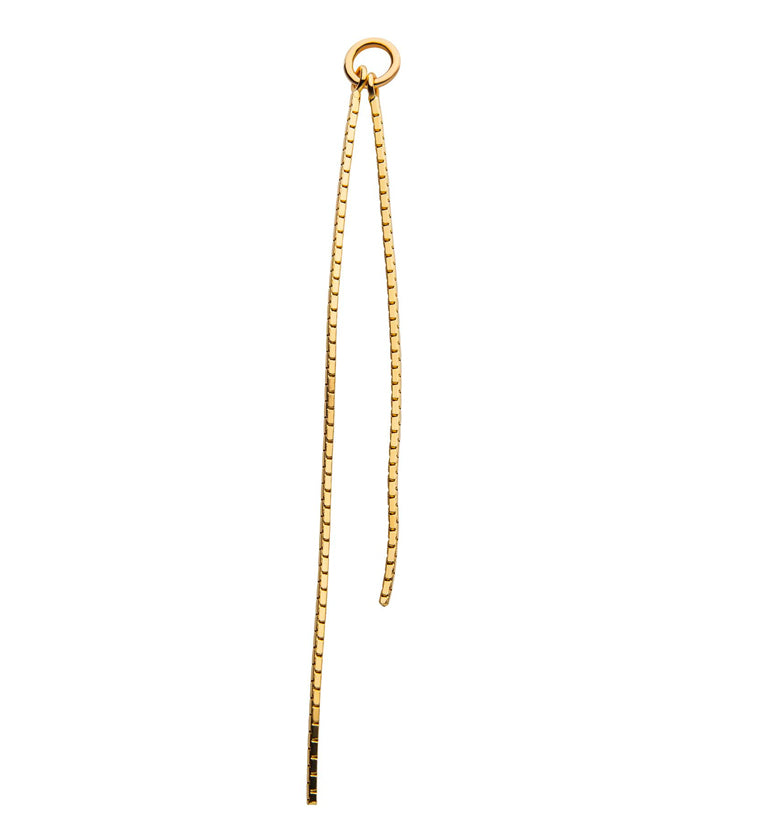 14kt Gold Dual Box Chain Charm