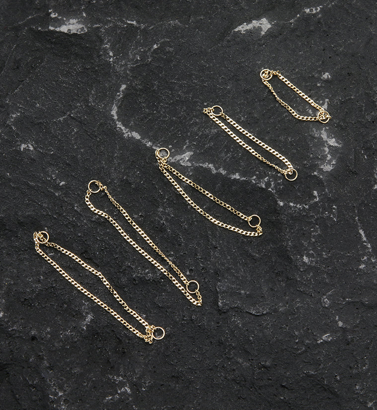 14kt Gold Dual Curb Chain