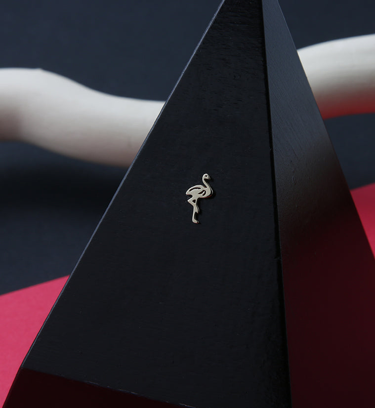 14kt Gold Flamingo Threadless Top
