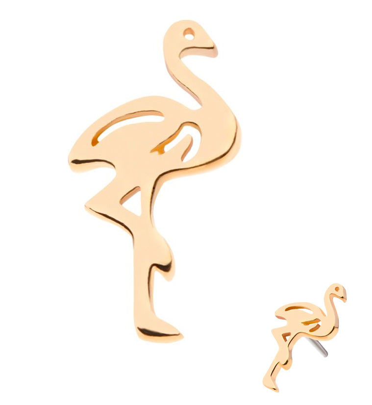 14kt Gold Flamingo Threadless Top