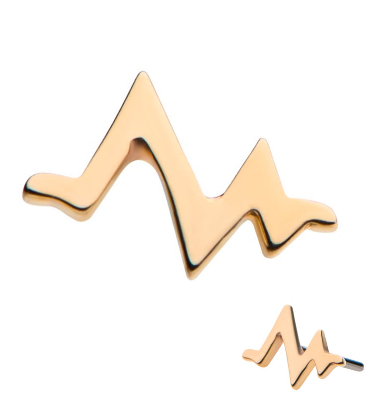 14kt Gold Heart Beat Threadless Top