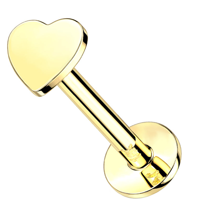 14kt Gold Heart Labret