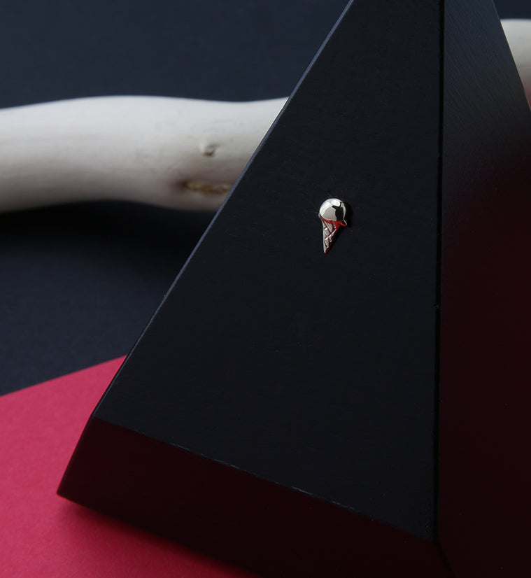 14kt Gold Ice Cream Threadless Top