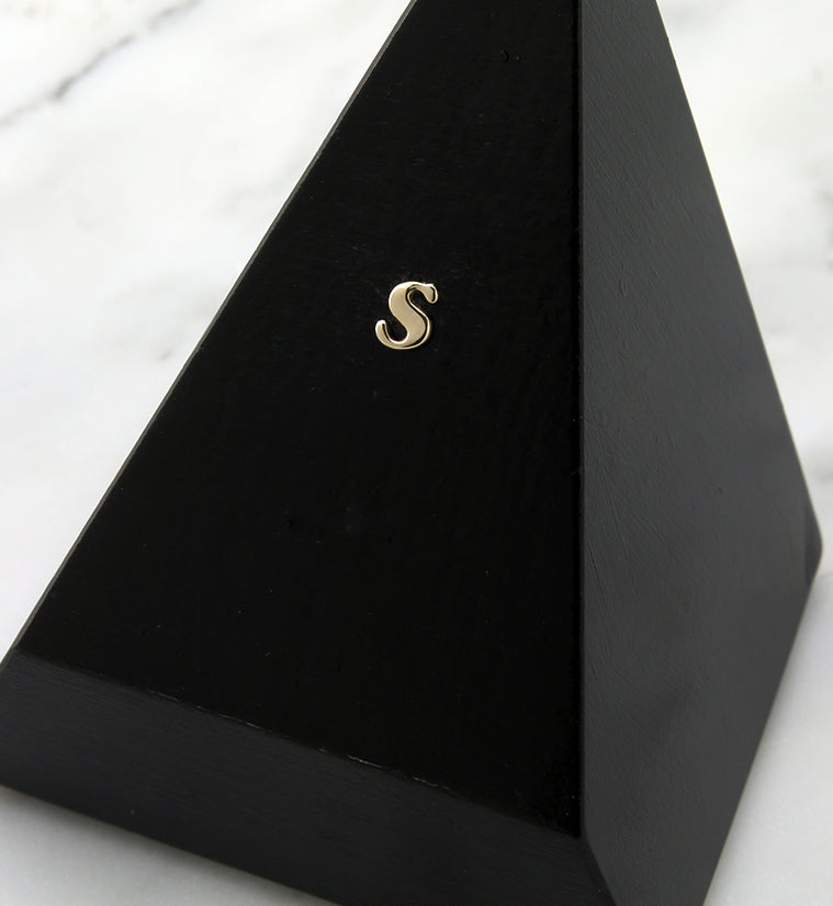 14kt Gold Letter S Threadless Top