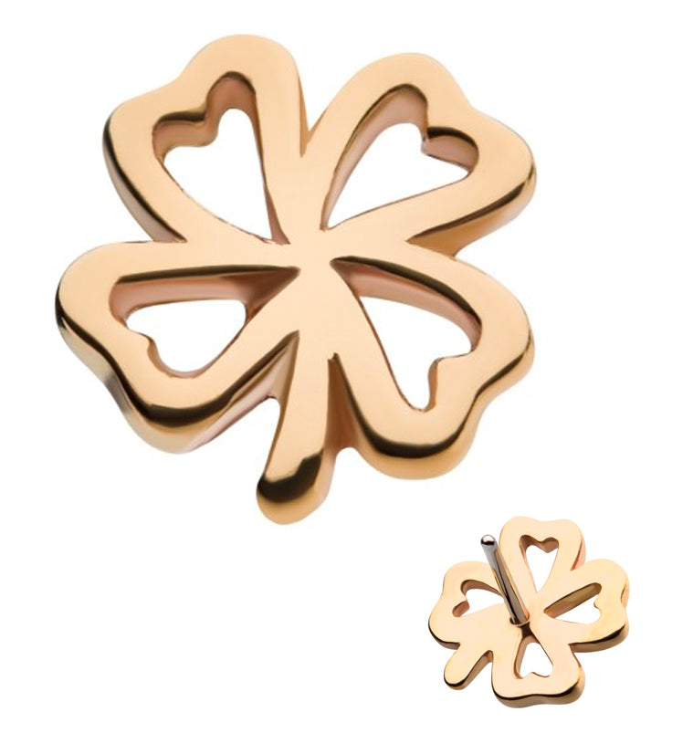 14kt Gold Lucky Clover Threadless Top