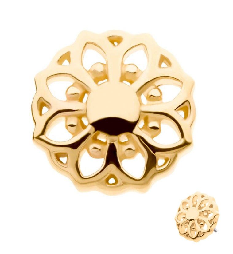 14kt Gold Mandala Threadless Top