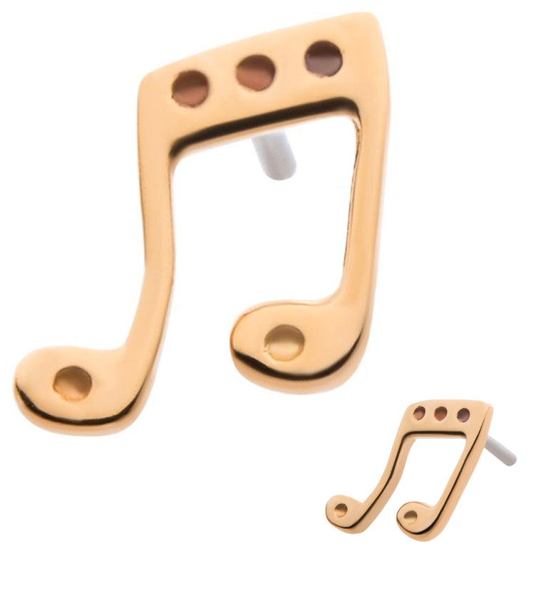 14kt Gold Music Note Threadless Top