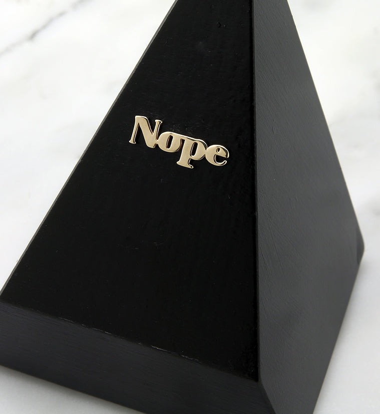 14kt Gold Nope Threadless Top