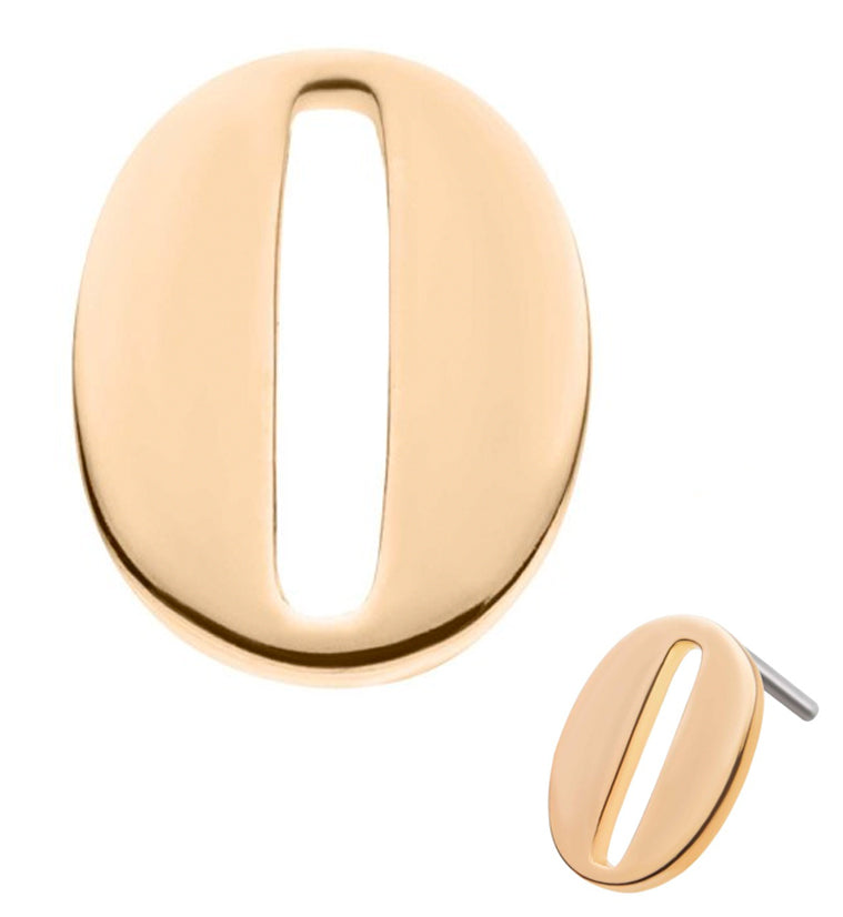 14kt Gold Number 0 Threadless Top