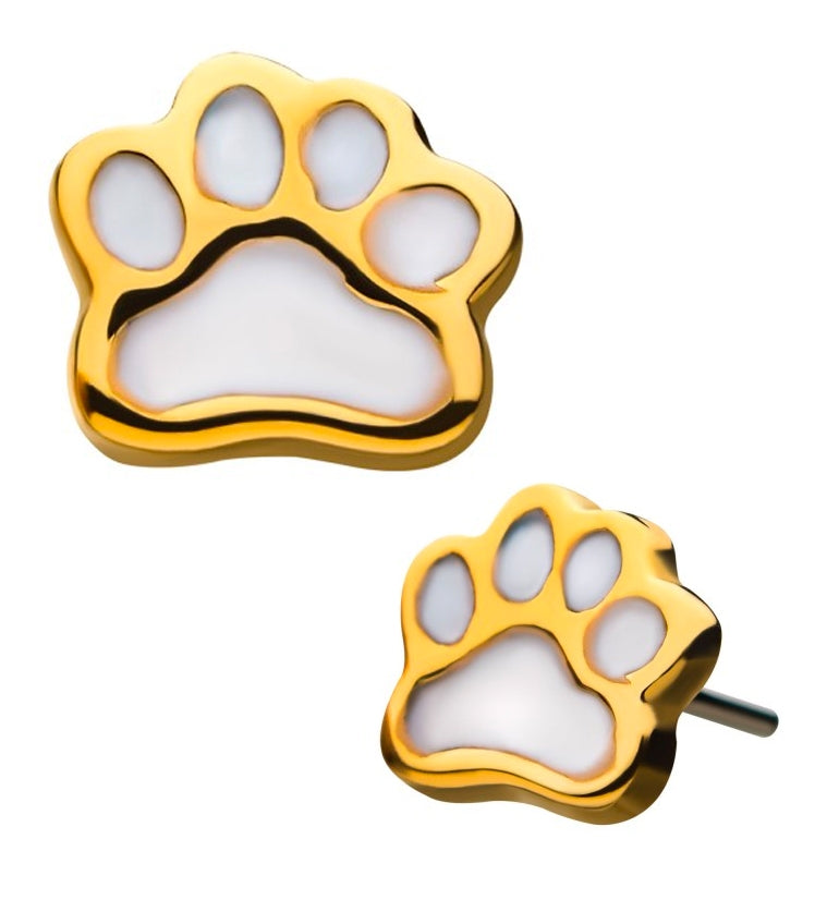 14kt Gold Paw Print Threadless Top