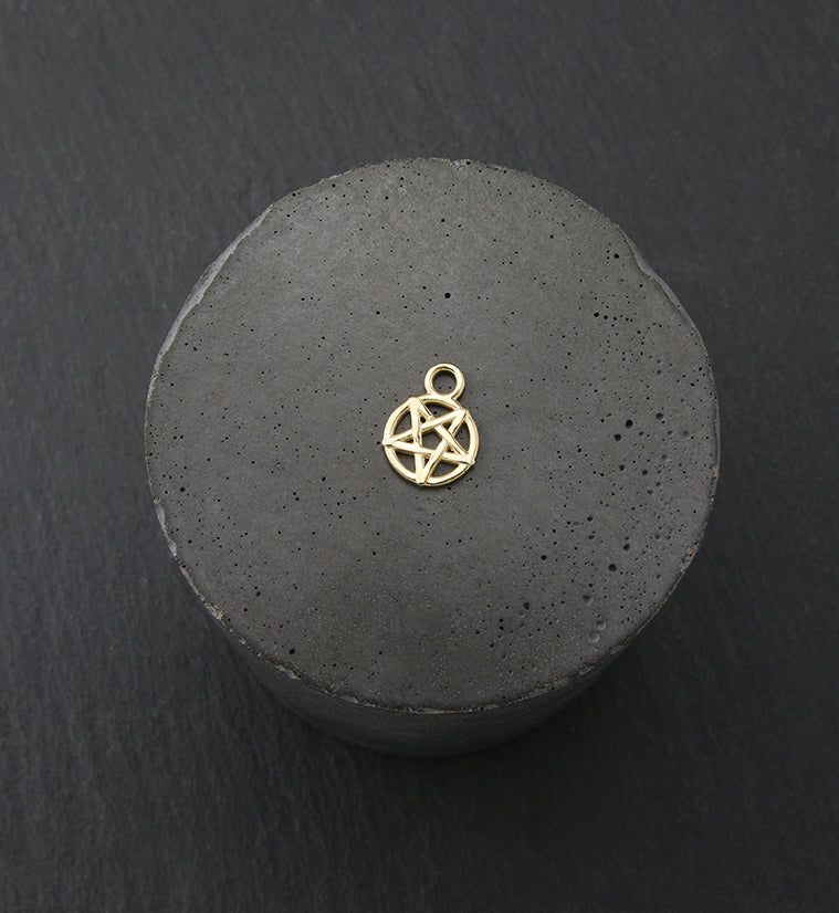 14kt Gold Pentagram Charm