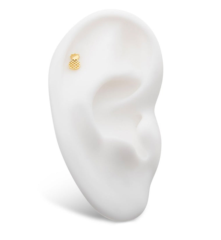 14kt Gold Petite Pineapple Threadless Top