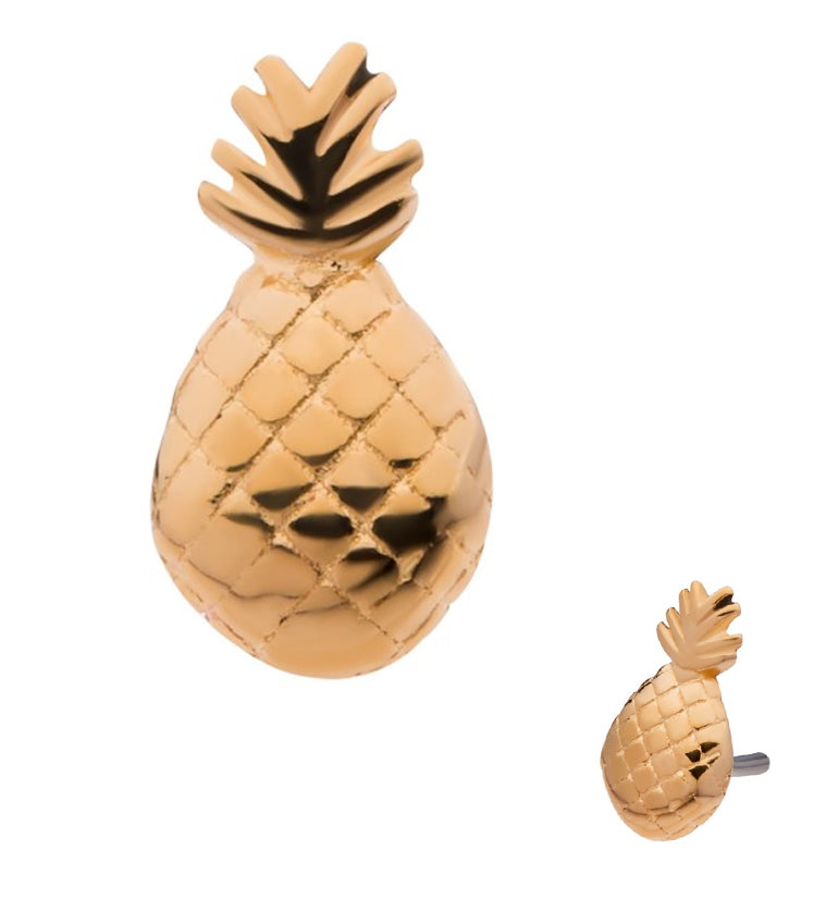 14kt Gold Pineapple Threadless Top