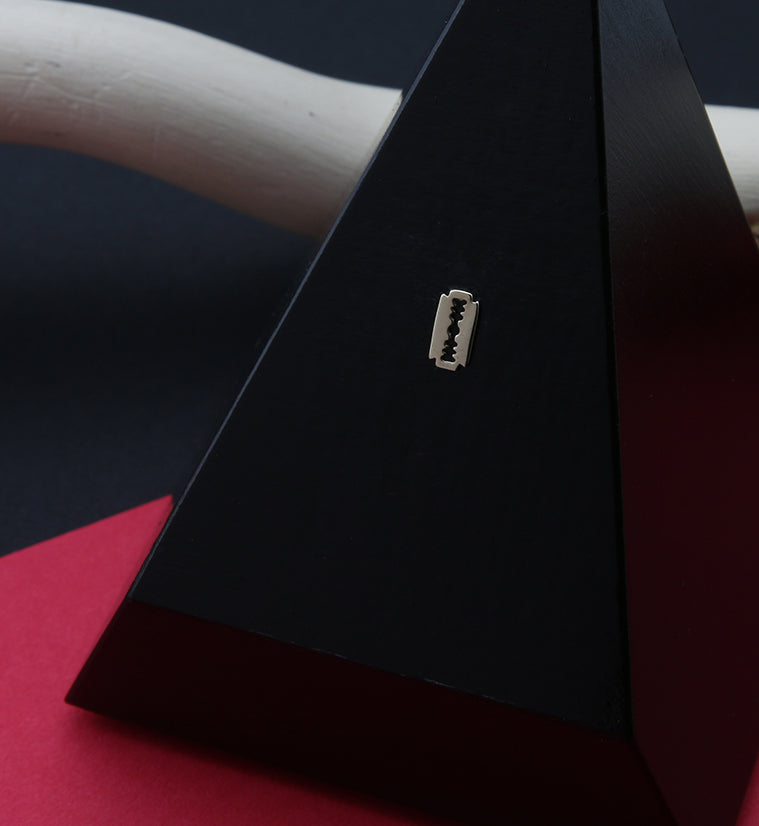 14kt Gold Razor Blade Threadless Top