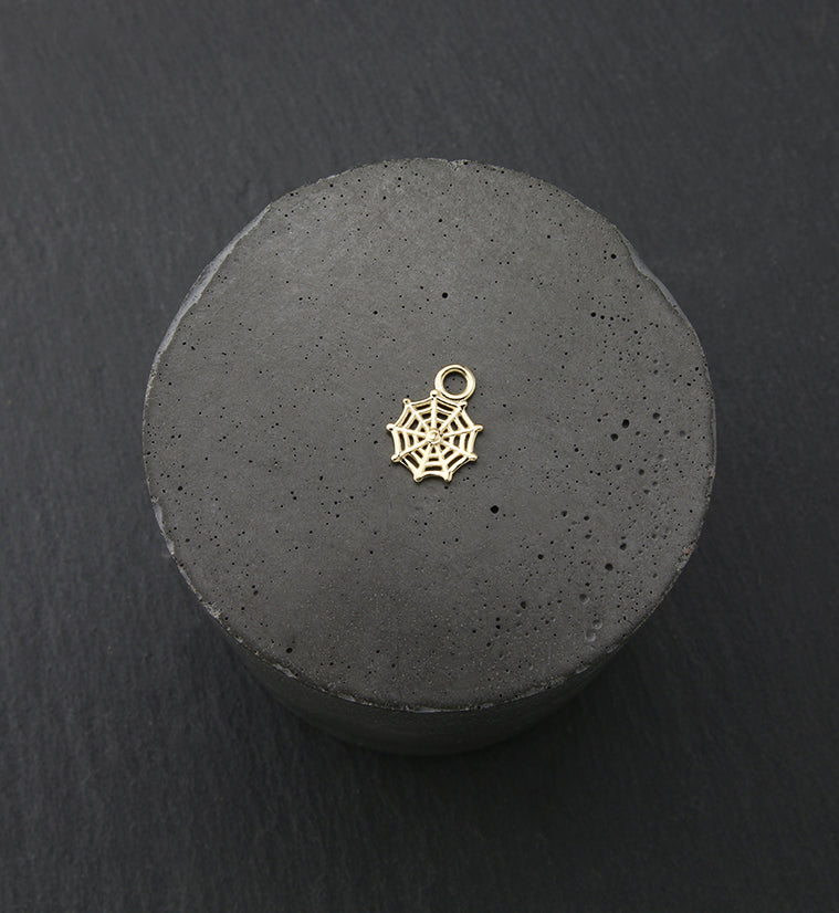 14kt Gold Spiderweb Charm