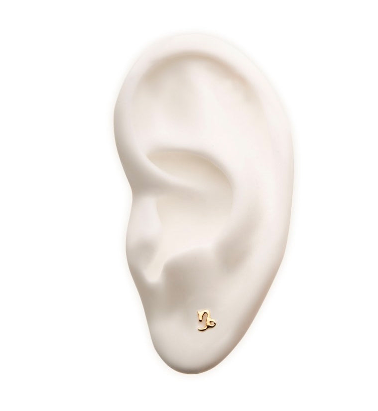 14kt Gold Capricorn Zodiac Sign Threadless Top