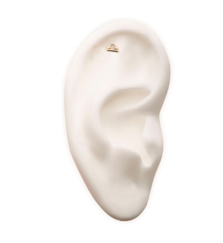 14kt Gold Libra Zodiac Sign Threadless Top