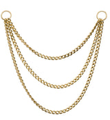 14kt Gold Triple Curb Chain